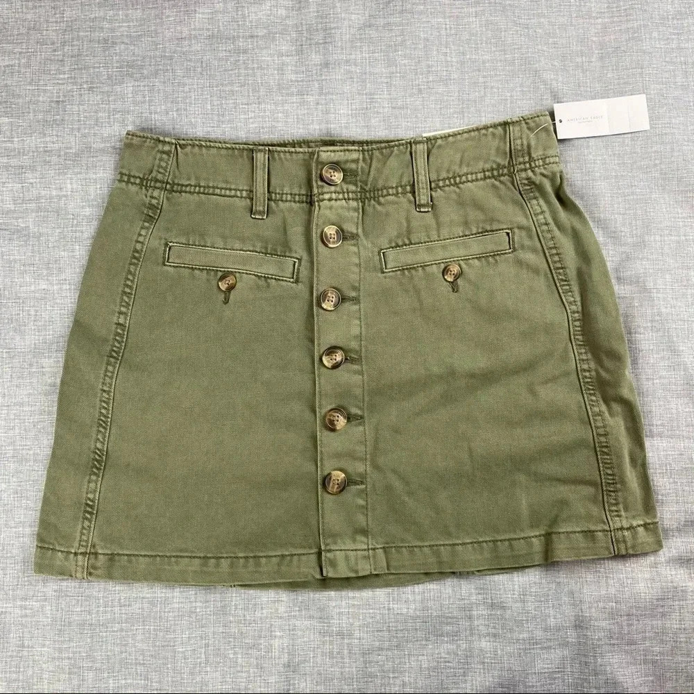 American Eagle Outfitters Button Front‎ Skirt NWT